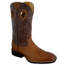 Westernstiefel Twisted X Womens Ruff Stock schoko Blume